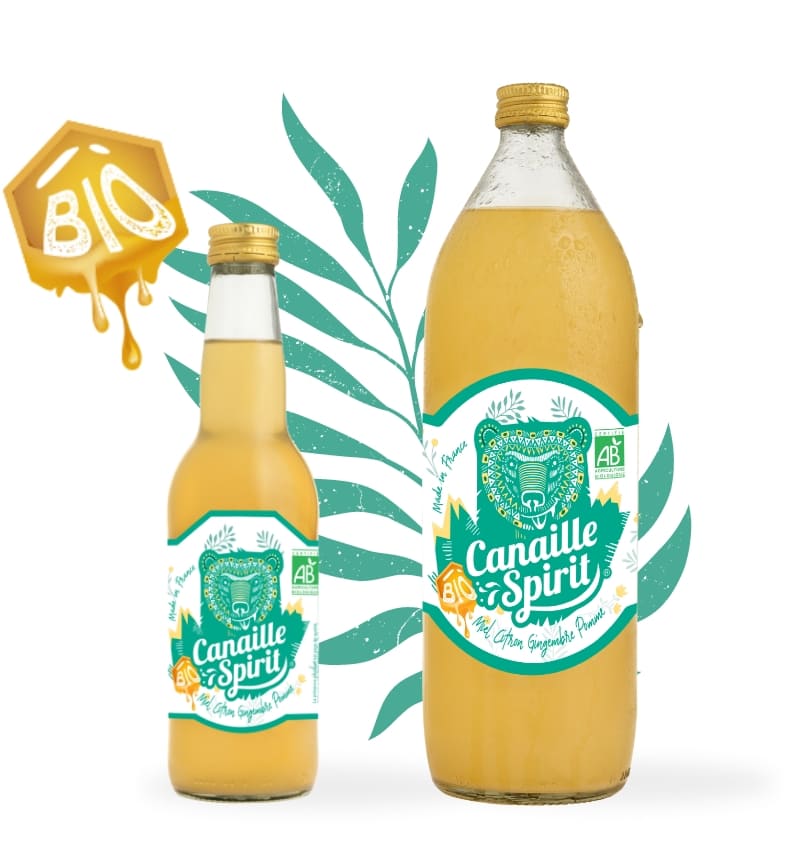 canaille – spirit – bio – gingembre – citron – 33cl – 1l